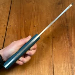 Silverthorn Butcher's Cleaver 1084 Carbon Steel Green Burlap Micarta Handle