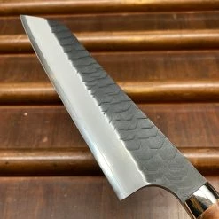 H&K Nigara Hamono SG2 150mm Honesuki Kaku Kurouchi Tsuchime Stabilized Maple Burl Western Handle