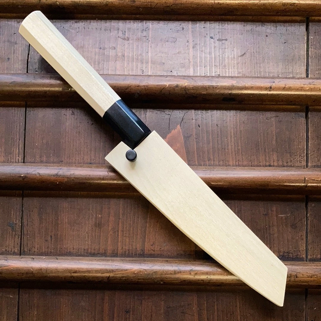 Sakai Kikumori 'Kikuzuki Uzu' 135mm Kiritsuke Petty Aogami 1 W/ Saya