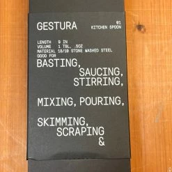 Gabriel Rudolph Kitchen Tools Gestura 9” 01 Oro Golden Stainless Steel Kitchen Spoon