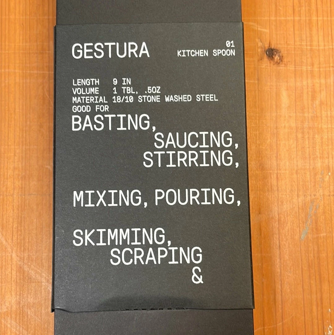 Gabriel Rudolph Kitchen Tools Gestura 9” 01 Oro Golden Stainless Steel Kitchen Spoon