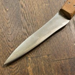 Bernal Cutlery The Vault Unmarked 5” Carbon Steel Hand Forged Skinning Knife Beech Handle 1890’s-1930’s