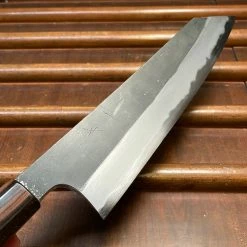 Hitohira Togashi 240mm Kiritsuke Gyuto Aogami 2 Kurouchi Cherry Handle (Ebony End)