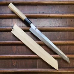 Sakai Kikumori 'Kikuzuki Kasumi' 270mm Kiritsuke Yanagi - Shirogami 2 - W/ Saya