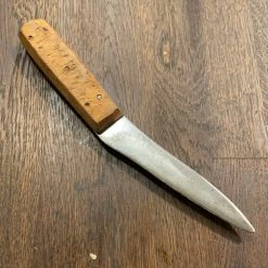 Bernal Cutlery The Vault Unmarked 5” Carbon Steel Hand Forged Skinning Knife Beech Handle 1890’s-1930’s