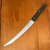 Silverthorn 8" Trimming Knife - Stiff - O1 Carbon Steel Black Micarta Handle