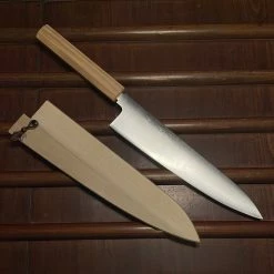 Konosuke Sanjo GS+ 240mm Gyuto SLD / Khii Chestnut With Saya