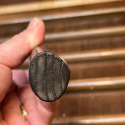 Robert Herder - Windmühlenmesser Tsukasa Hinoura 180mm Nakiri Shirogami Warikomi Unryu Suminagashi Burnt Chestnut Horn