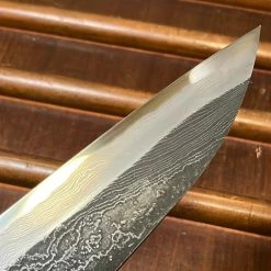 H&K Tsukasa Hinoura 210mm Gyuto Shirogami Warikomi Unryu Suminagashi Double Horn Enju