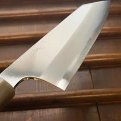 Hitohira Togashi 210mm Kiritsuke Gyuto Stainless Clad Shirogami 1 Ziricote Handle