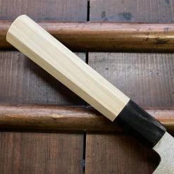 Sakai Kikumori'Sori' 240mm Kiritsuke Sujihiki - Aogami 1 Suminagashi