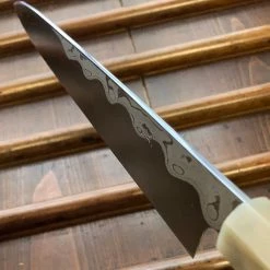 Hitohira Tanaka Manzo 300mm Yanagi Aogami 1 Damascus Ebony W/ Saya