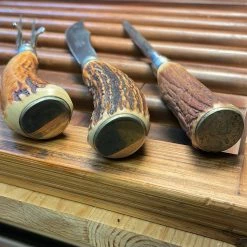 Bernal Cutlery Bear Brand Carving Set Stainless & Stag 1930's-50's