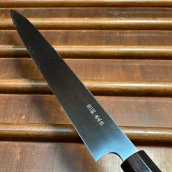 Hitohira Togashi 300mm Yanagi Shirogami 1 Mizu Honyaki Finish Tahei Ebony Horn W/ Saya