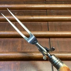 Bernal Cutlery Bear Brand Carving Set Stainless & Stag 1930's-50's