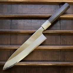 Hitohira Togashi 240mm Gyuto Stainless Clad Shirogami 1 Ziricote Handle
