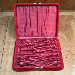 Vintage Table | Steak Landers Frary & Clark Set Of 12 Luncheon Knives Silverplate Carbon MOP In Box