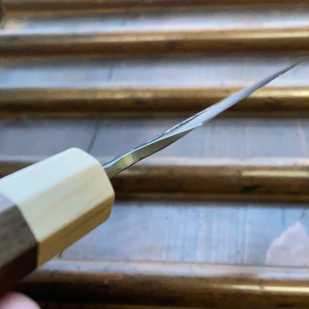 Hitohira TD 135mm Petty SLD Tsuchime Walnut Handle