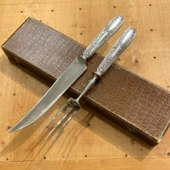 Bernal Cutlery The Vault French Carving Set Silver & Carbon Steel Paris Acier Forge