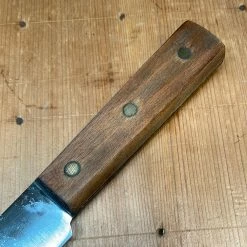 Bernal Cutlery American 10" Scimitar Carbon Steel & Beechwood ~1930's-60's