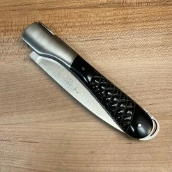 Fontenille Pataud Sperone 12cm Carved Pinned Buffalo Horn Tip Lockback