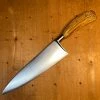 Bernal Cutlery American LF&C Nogent Style 9" Chef Forged Carbon Steel Antler Re-Handle