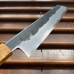 Fukui Hado Sumi 210mm Kiritsuke Gyuto Shirogami #2 Kurouchi Finish - Burnt Oak