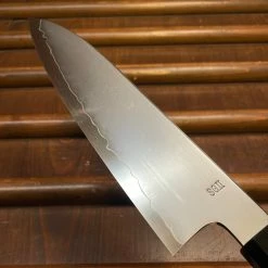 H&K Myojin Riki Sesakusho Myojin Naohito 180mm Gyuto SG2 Stainless Kasumi Teak