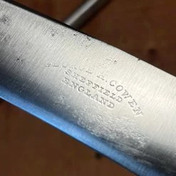 Vintage George Cowen 3 Pc Carving Set Carbon Steel Sheffield Stag Tip ~1890's-1910ish? Used Vintage