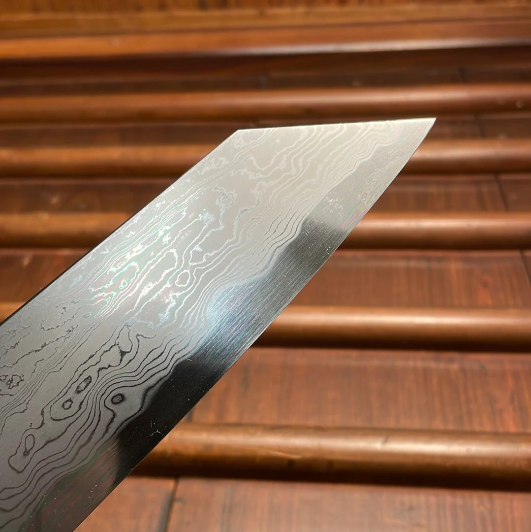 H&K Nakagawa 240mm Kiritsuke Gyuto Aogami 1 Damascus Ebony Blond