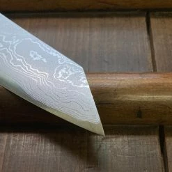 Sakai Kikumori'Sori' 240mm Kiritsuke Sujihiki - Aogami 1 Suminagashi