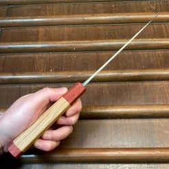 Nakajo Tagai Sanjo 135mm Petty Migaki Stainless Clad Shirogami 2 Oak And Bubinga Handle