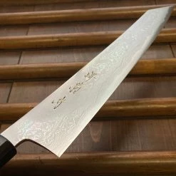 Sakai Kikumori'Sori' 270mm Kiritsuke Sujihiki - Aogami 1 Suminagashi
