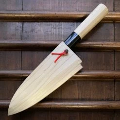 Hitohira Togashi LEFTY 150mm Deba Shirogami 1 Tachi Ho Wood W/ Saya