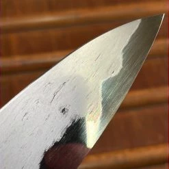 H&K Tetsujin Hamono 210mm Gyuto Aogami 2 Wrought Iron Blonde Ebony