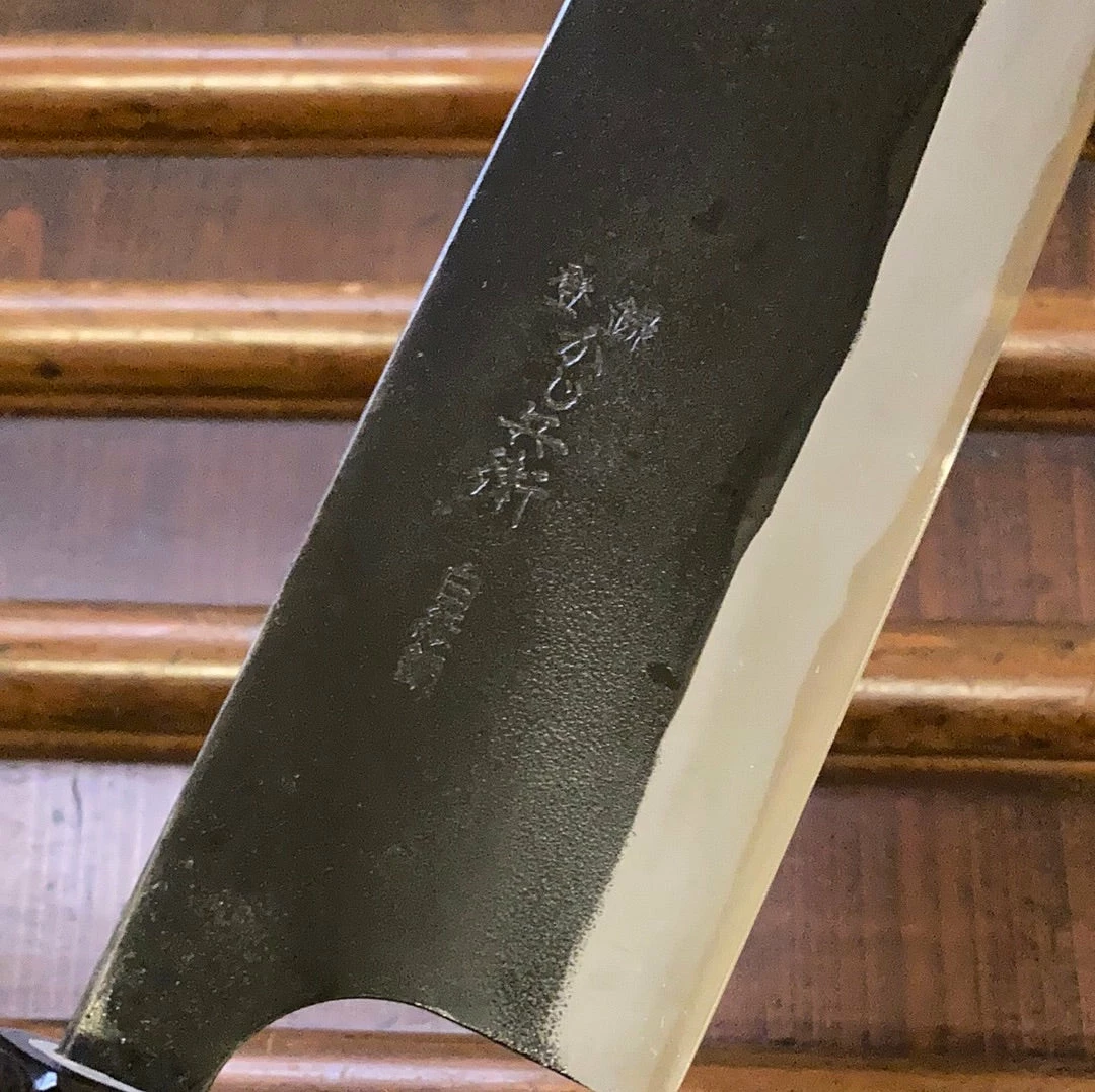 Nakajo Kaji-bei 165mm Nakiri Iron Clad Shirogami 2 Kurouchi Buffalo Horn