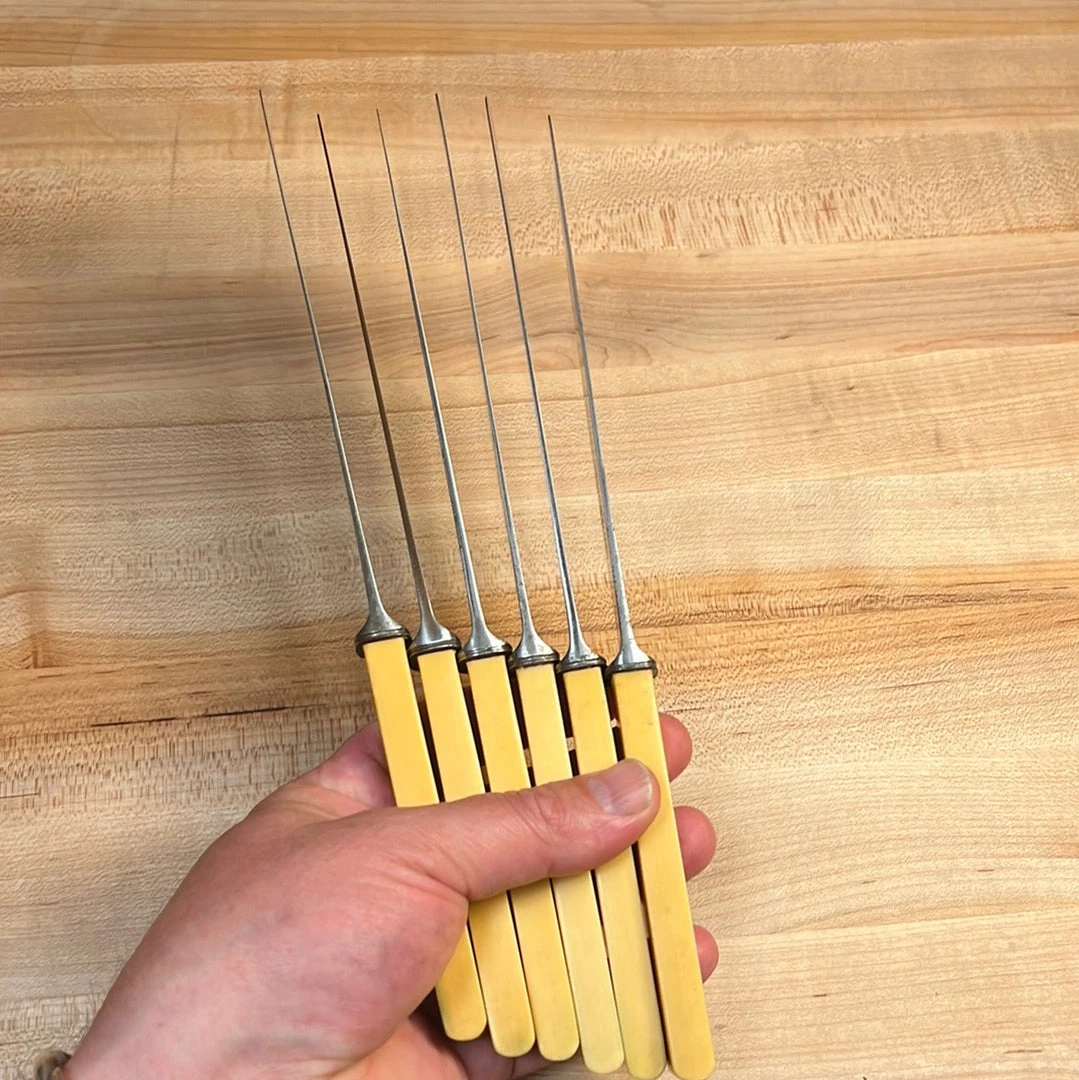 Bernal Cutlery Joseph Rodgers & Sons Set Of 6 Dinner Knives Carbon Steel Edwardian ~1901-1910