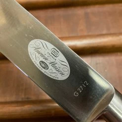 Bernal Cutlery Sabatier Trumpet / Ancien Maison 12โ Round Tip Carving Knife Stainless France 1950โs