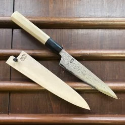Sakai Kikumori 'Kikuzuki Uzu' 150mm Petty Aogami 1 W/ Saya