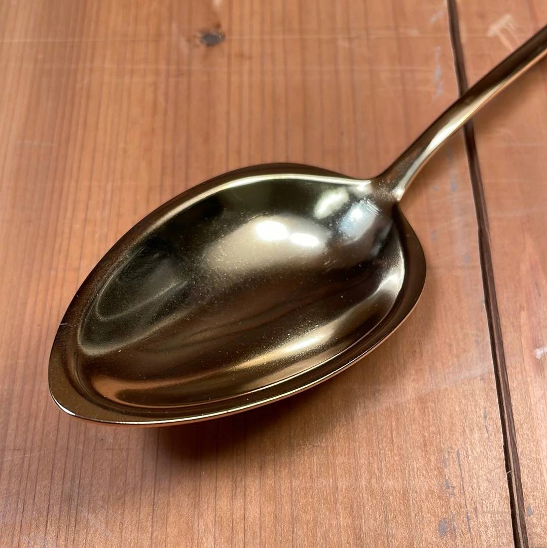 Gabriel Rudolph Kitchen Tools Gestura 9” 01 Oro Golden Stainless Steel Kitchen Spoon