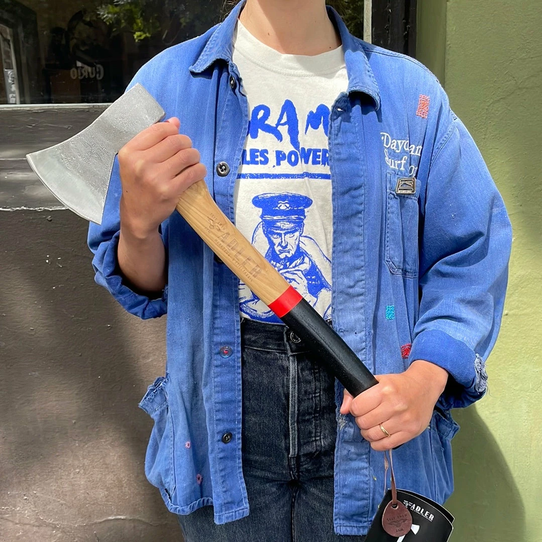 Adler - Canoe Axe In Red + Black W/ Sheath