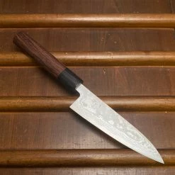 Hitohira Setsu Forged 140mm Petty VG-10 Damascus Rosewood