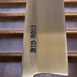 Hitohira Togashi LEFTY 150mm Deba Shirogami 1 Tachi Ho Wood W/ Saya
