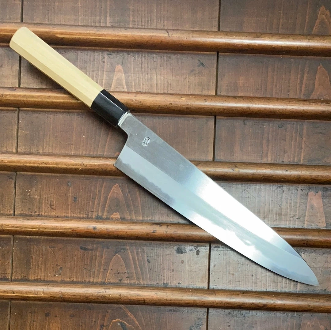 Sakai Kikumori 'Kikuzuki Kasumi' 270mm Gyuto - Shirogami 2 - W/ Saya