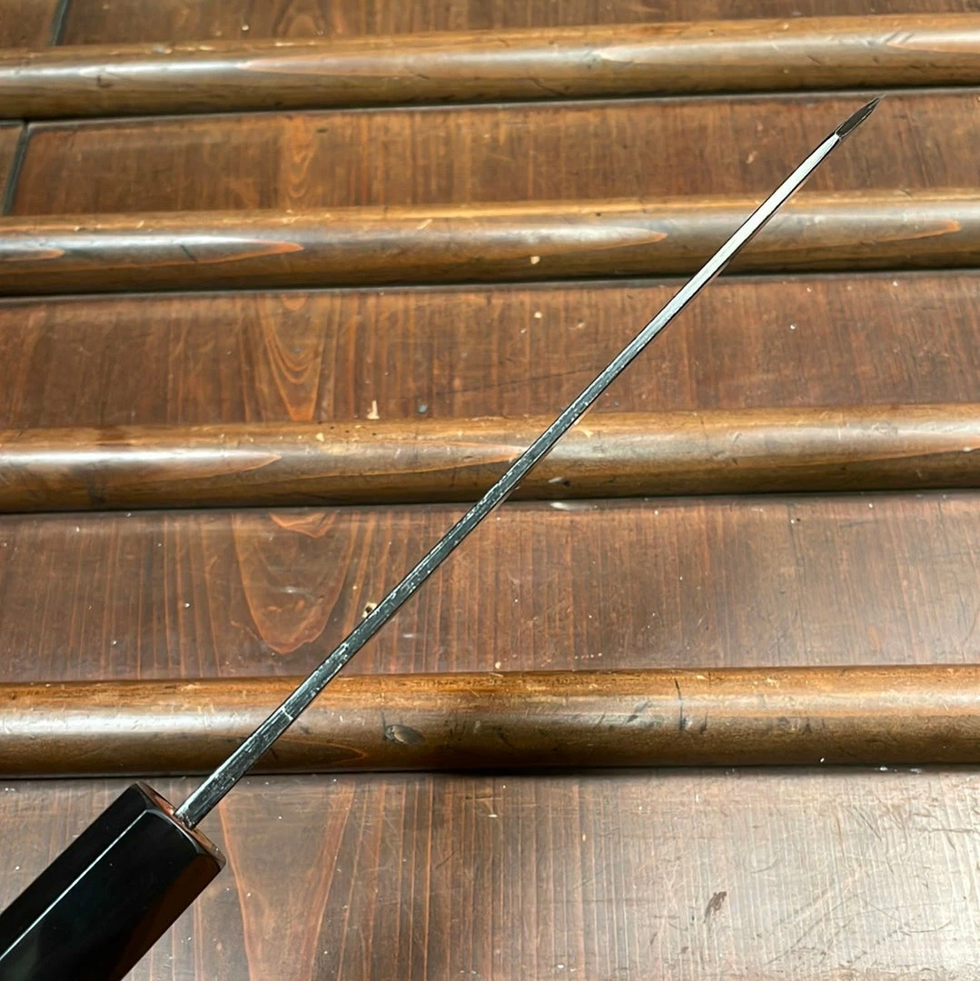 H&K Hatsukokoro Kumokage 180mm Bunka Aogami 2 Kurouchi Carbon Damascus Oct Teak Horn