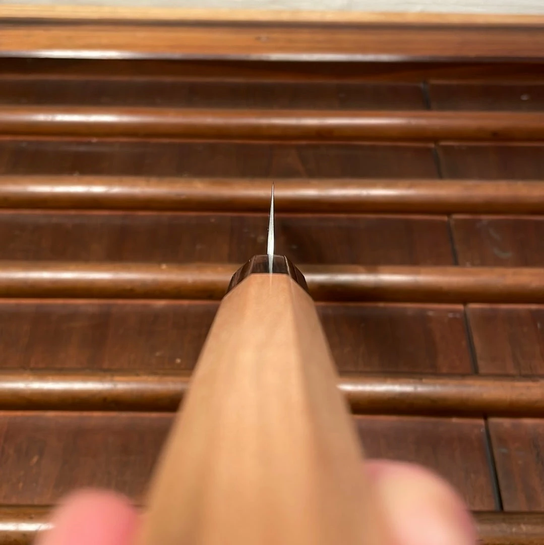 Hitohira Futana S3 240mm Sujihiki Ginsanko Nashiji Cherry Wood