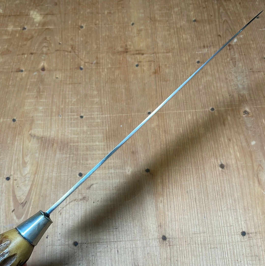 Bernal Cutlery American 10" Chef Carbon Steel Antler & Sterling Ferrule Re-Handle