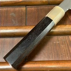 H&K Tetsujin Hamono 210mm Gyuto Aogami 2 Wrought Iron Blonde Ebony