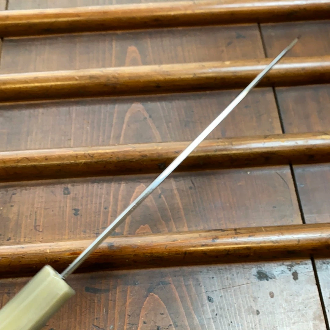 Hitohira Togashi 180mm Santoku Stainless Clad Shirogami 1 Ziricote Blonde Handle