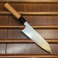 H&K Myojin Naohito 180mm Bunka SG2 Stainless Kasumi Teak Myojin Riki Sesakusho